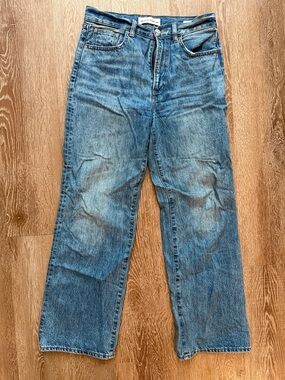 Denim Forum Relaxed Straight Blue Jeans